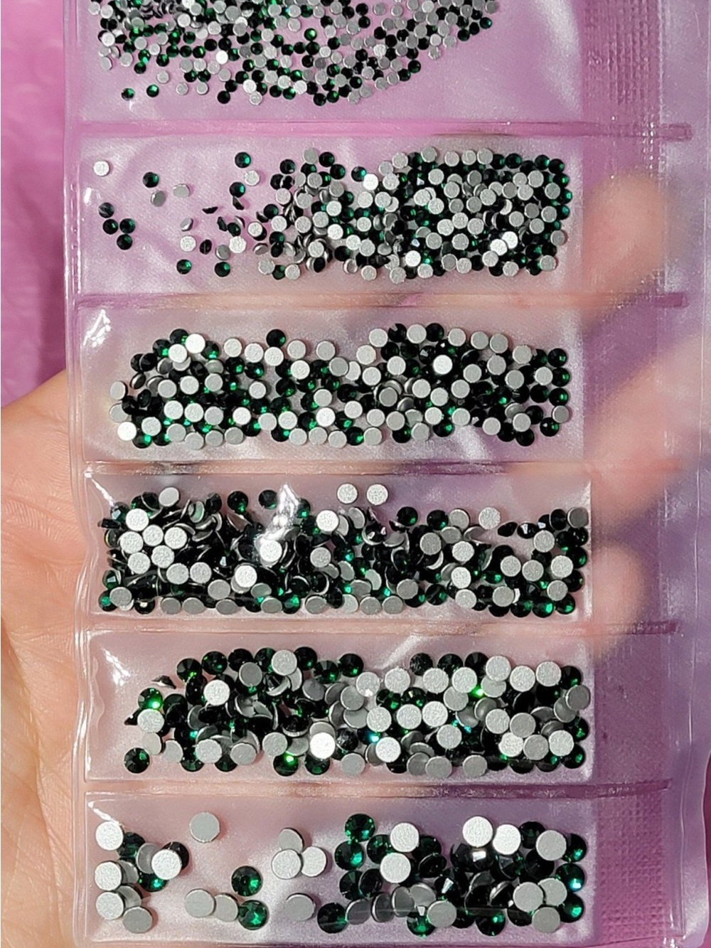 Green emerald Decorative Rhinestone Mix - Craft Nail Art Accent